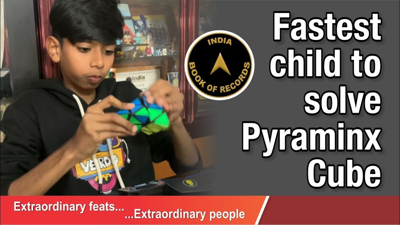 Fastest Child To Solve Pyraminx Cube Youtube