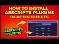 How to Install Aescripts plugins in after effect download 