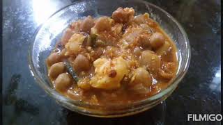 Kesuvina dantina palya/ Colocasia stem and jackfruit seed curry/ NAMMA MANE ADUGE