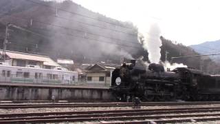 秩父鉄道　ここさけ×SLパレオエクスプレス　三峰口駅発車