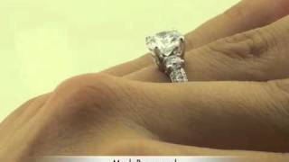 3.03ct Round Brilliant Cut Diamond Engagement Anniversary Ring - Mark Broumand