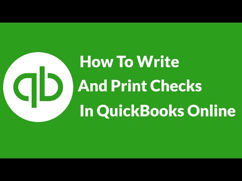 How To Write And Print Checks In QuickBooks Online How To Write And Print Checks In QuickBooks Online
