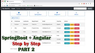 SpringBoot/Angular Tutorial Part 2 - Setup Angular App, Components and Routing