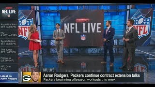 Aaron Rodgers & Packers Continue Contract Extension Talks | NFL Live | Apr 17, 2018
