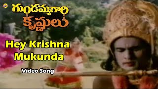 Hey Krishna Mukunda Video Song |  Gundamma Gari Krishnulu | Rajendra Prasad, Rajani  | Vega Music