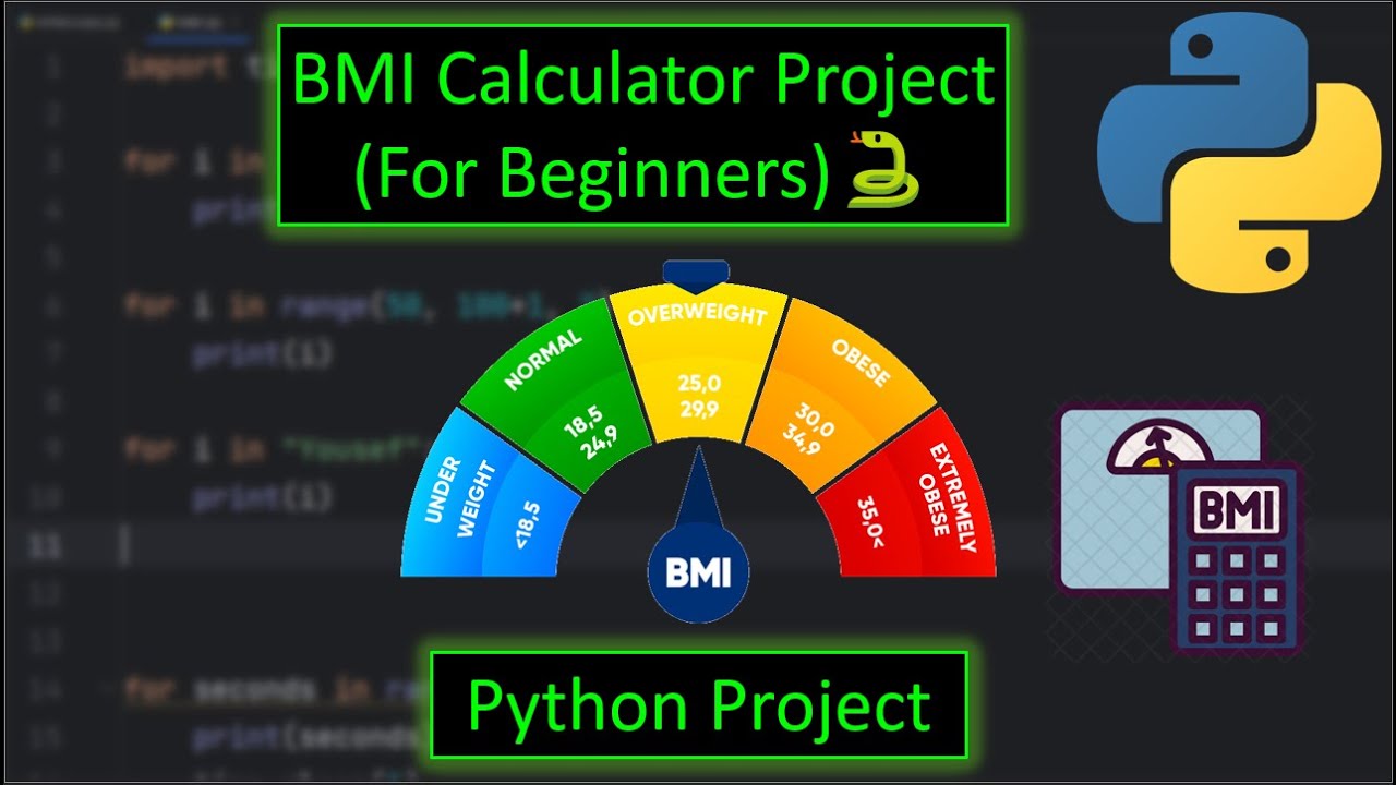 Python Bmi Calculator Project For Beginners рџђќ Youtube