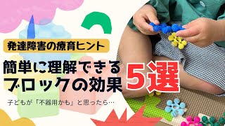 【不器用さを解消】知ってるだけで効果UP‼︎ブロック療育の5つの効果