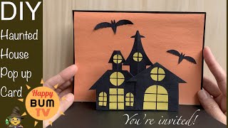 HOW TO MAKE HAUNTED HOUSE POP UP CARD I DIY HALLOWEEN POP UP CARD I DIY HALLOWEEN CRAFTS