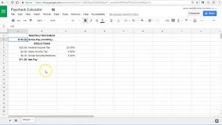 Freshman Seminar: Paycheck Calculator