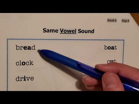 What has the same vowel sound as feel?