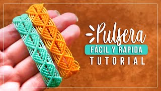 Cómo hacer pulsera de hilo fácil y rápida #9✨ Paso a Paso | DIY Macrame Friendship Bracelet