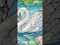 a swan swan drawing coloring easydrawing shorts art