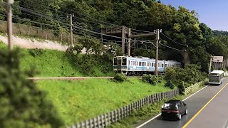 中央本線(東線)梁川付近ジオラマ