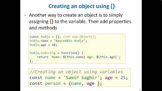 CMPS 350 Web Programming OOP Using JavaScript - Part 1