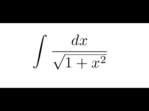 Integral 1/sqrt(1+x^2) حساب تكامل - YouTube