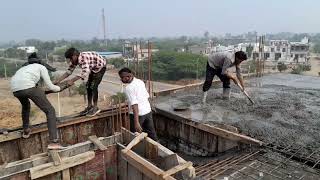 120x35 Salap भराई।।rcc cement with concrete//how to salab