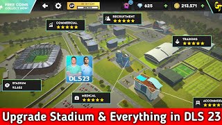 Upgrading Stadium, Medical, Accommodation, Training, Recruitment \u0026 Commercial Facilities in DLS 23