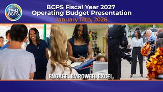 BCPS Fiscal Year 2027 Operating Budget Presentation