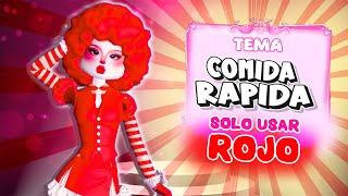 ¡DRESS TO IMPRESS PERO *SÓLO PUEDES VESTIR DE ROJO* 🍎​ // Roblox