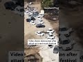 Drone video shows Hamas' destruction at Israel music festival