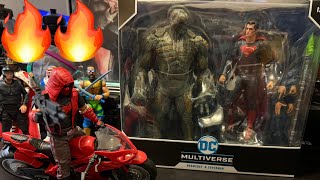 DC Multiverse Batman V Superman Dawn of Justice Superman and Doomsday Two Pack Unboxing & Review!