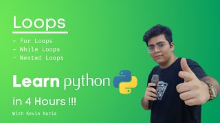 06. Loops | Learn Python in 4 Hours! | Kevin Karia #coding #python #crashcourse