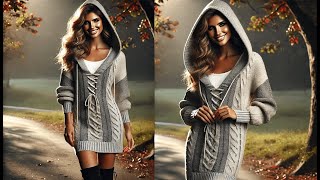 🧥Miusey Womens Zip Up Long Hoodie Jacket Lightweight Tunic Sweatshirt | Best Sweater Dress With Hood