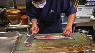 【職人の包丁技】幻の鰻がうな重になるまで　隠れ家割烹まつ本  How to make rare Unaju  Learn a skills　幻影鳗鱼盘　환상의 장어 요리
