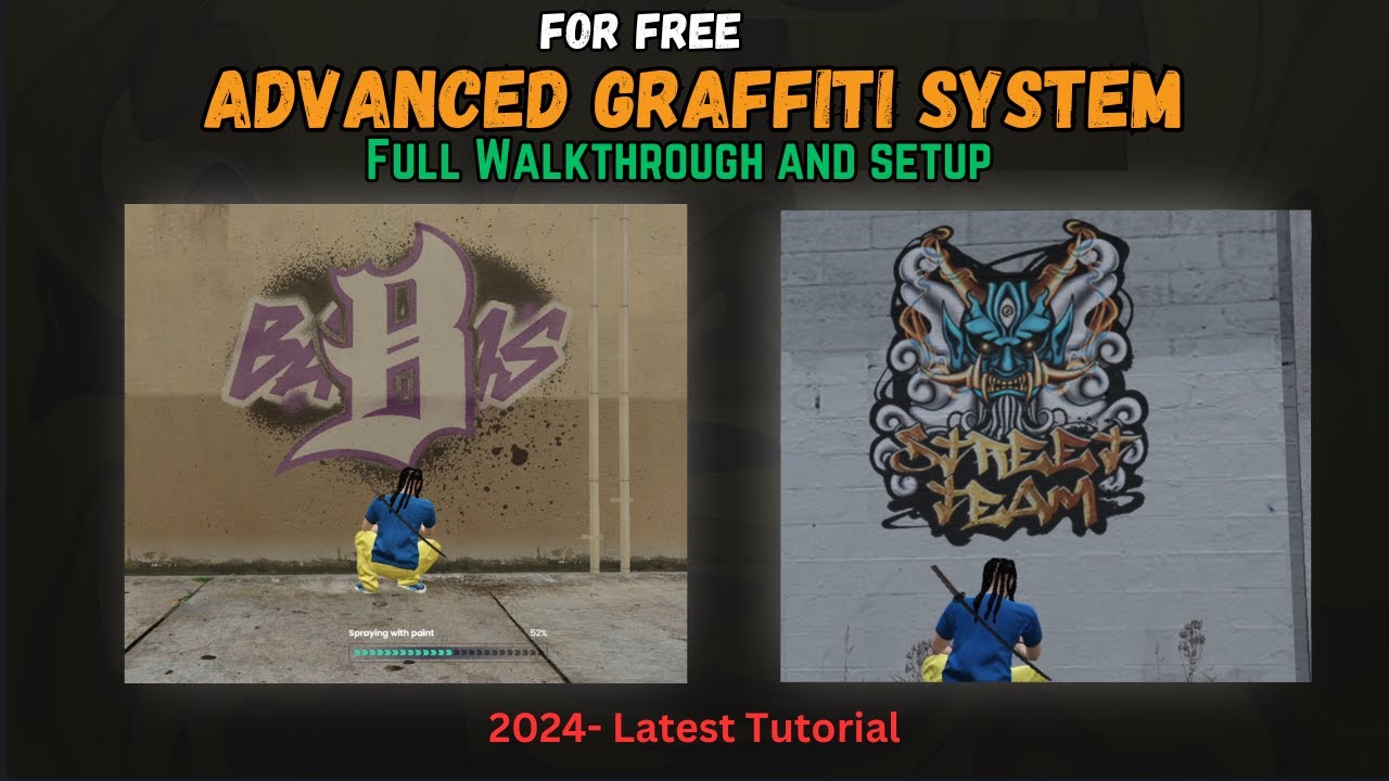 Qbcore Free Graffiti Script Install Showcase Fivem Tutorial