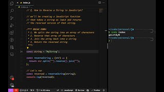 Reverse a String in JavaScript Using split, reverse and join