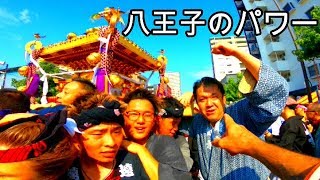 30年    八王子まつり　多賀神社  本社千貫神輿立派な渡御です 迫力満点。