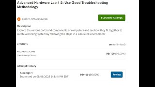 Advanced Hardware Lab 4-2: Use Good Troubleshooting Methodology