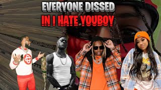 Everyone Dissed in NbaYoungboy - I Hate Youngboy