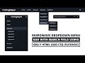 Responsive Dropdown Menu Bar with Search Field using only HTML & CSS