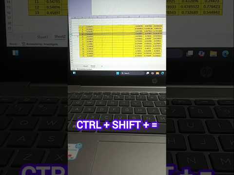 How to Add rows in ms excel shortcut key #shorts #trendingshorts