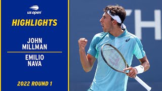 John Millman vs. Emilio Nava Highlights | 2022 US Open Round 1
