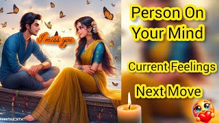 Person On Your Mind👩‍❤️‍💋‍👨 Current Deep Feelings Next Move+ Messages Hindi Tarot🔮