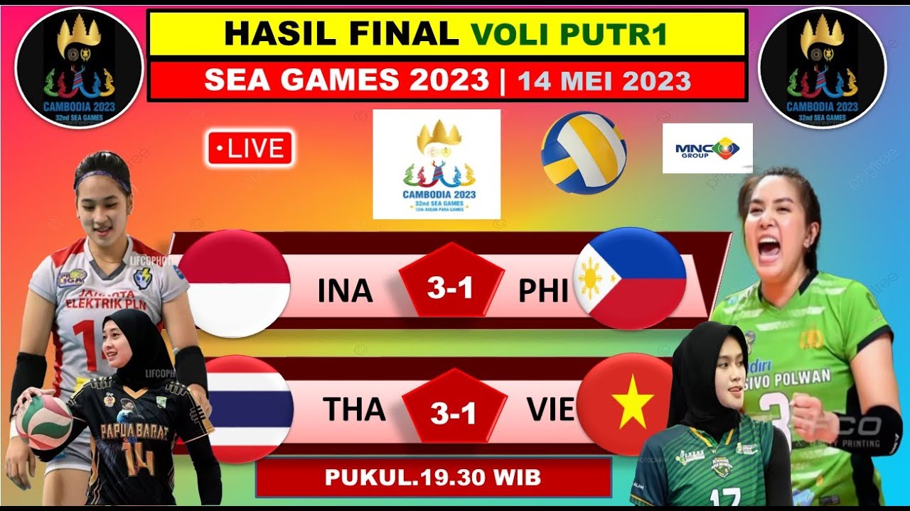 Hasil Final Voli Putri Sea Games 2023 Thailand Vs Vietnam | Indonesia ...