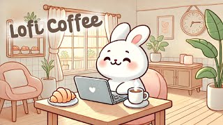 Bunny Lofi Coffee Shop ☕🌟 1 Hour Cafe Song 😻 Lofi Songs \u0026 relaxing music 🥐 Make Your Day Better