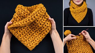 How to crochet a snood quickly and easily!