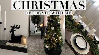 CHRISTMAS DECORATE WITH ME 2024 || MODERN LUXE DECOR || EASY DECOR IDEAS || MODERN HOLIDAY HOME TOUR