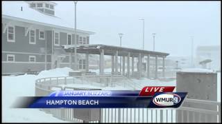 Snowstorm contines to pound Hampton Beach