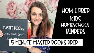 How I Fill my Master Books Binders for School || Master Books Kids Homeschool Binders |