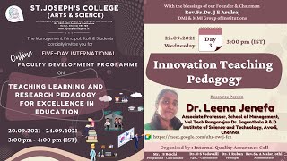 FIVE - DAY INTERNATIONAL FACULTY DEVELOPMENT PROGRAMME - DAY 3