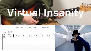 Jamiroquai - Virtual Insanity (guitar cover with tabs \u0026 chords)