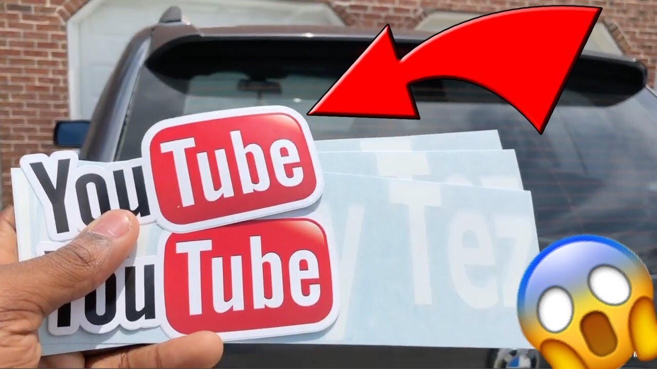 Installing My Youtube Promo Decal Stickers On My Car Youtube
