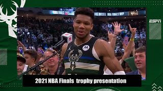 2021 #NBAFinals Milwaukee Bucks' trophy presentation ceremony | ESPN