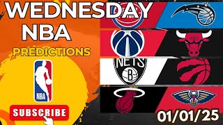 NBA Predictions Today 1/1/25 NBA FREE PICKS and Betting Tips | NBA Picks Today