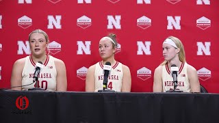 Nebraska's Alexis Markowski, Callin Hake and Britt Prince after loss to Ohio State