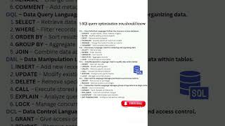 Sql query optimization techniques #sql #coding #trending #viral